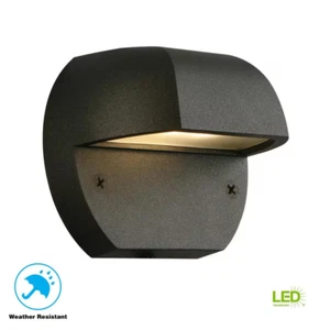 Hampton Bay Surface Mount Light Low-Voltage Black Outdoor Integrated LED Durable - Picture 1 of 12