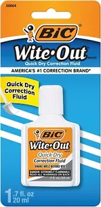 BIC Wite-Out Quick Dry Correction Fluid, 20mL - Picture 1 of 5