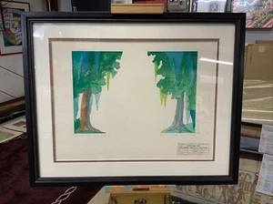 “Snow White” Set Rendering, Des Moines Comm Playhouse, Original, Framed [F] - Picture 1 of 7