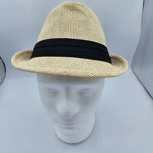 Herren Milani Hut Designed in Italy 100% Stroh Fedora Hut Größe L/XL - Bild 1 von 7