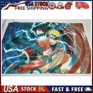Naruto VS Sasuke Anime Tapestry Wall Hanging Tapestry Decor with Hangers 39"x59" - Picture 1 of 13