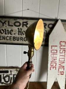 1910s Bryant Brass Trouble Shop Lamp Industrial Light Drafting Antique Rare - Picture 1 of 8