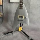 Rare Solid Body Electric Guitar Gray Special Shape H Pickups String Through Body