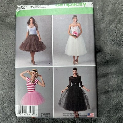 Simplicity 1427 Tulle Skirt Sewing Pattern Sz 14–22 Formal Retro Costume Bridal - Image 1 of 4