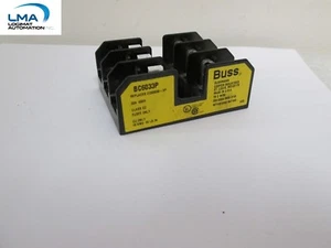 SOPORTE FUSIBLE BUSSMANN BC6033P 30A 600V 3 POLOS CLASE CC - Imagen 1 de 3