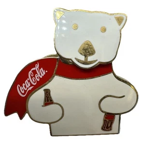 Vtg Coca-cola Polar Bobblehead Lapel Pin #80 CC015 Sonoma Pins Polar Bear Coke - Picture 1 of 11