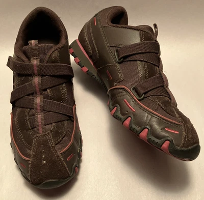 Zapatillas deportivas Skechers Bikers Propel con correa para mujer 7,5 cuero marrón gancho y bucle Foto 1 de 4