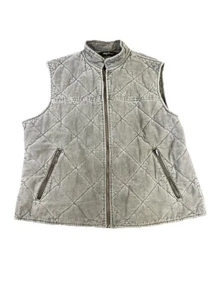 Chaleco Vintage Eddie Bauer Años 90 Acolchado Verde Pana Cremallera XL Otoño Otoño Foto 1 de 4