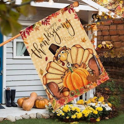 Toller saisonaler Charme festliche Gartendekoration mit Truthähne & Ernte - Bild 1 von 4