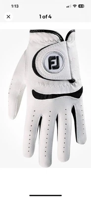 Перчатки для гольфа детские FootJoy Junior (белые) средние/большие, белые, слева  - Изображение 1 из 4