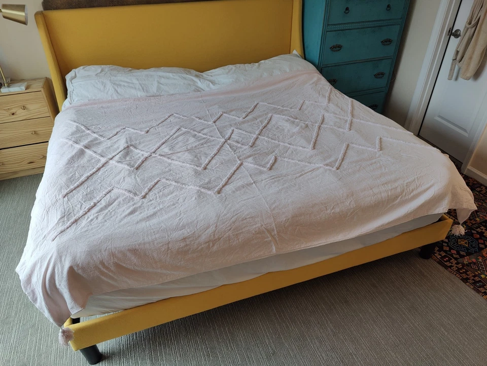 Pottery Barn Teen Boho Cottage Duvet Cover Powdered Pink Blush TWIN 100% Cotton  - Image 1 of 4