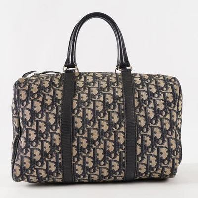 Bolso de Mano Christian Dior Trotter Mini Bolso Boston Lona Azul Marino y Beige 11E022970012 Foto 1 de 4