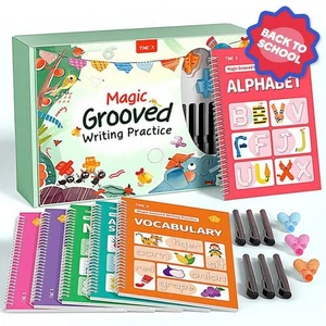 Tracetrek Workbook, Reusable Magic Grooved WritingPractice Books, Fast-Trac k - Picture 1 of 11