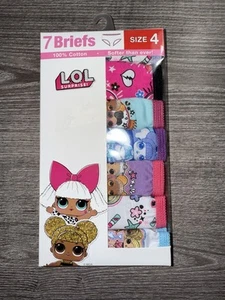 NEW L.O.L. Surprise! Girls' 7 Pack Character Briefs Size 4 ✨ - Picture 1 of 2