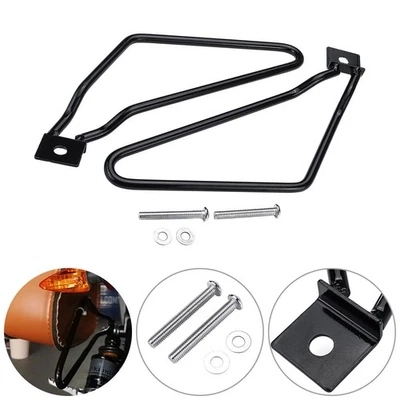 1 Pair Motorcycle Saddle Bag Mount Bracket Bars Universal Pannier Holder Rack UK - Image 1 of 4