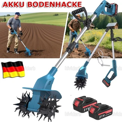 Akku Gartenhacke Bodenhacke für Makita 21V Akku Motorhacke Bodenfräse Kultivator - Bild 1 von 4