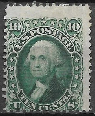 USA 1861 Washington 10c dark green Scott #68a very nice used stamp see scans - Image 1 of 2