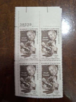 1978 13c Early Cancer Detection: Pap Test Mint Stamp Plate Block 38239 - Image 1 of 2