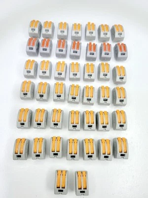 (44) Wire Connectors Compact Lever Wire Connectors - Wire Terminals 2 Position  - Image 1 of 3