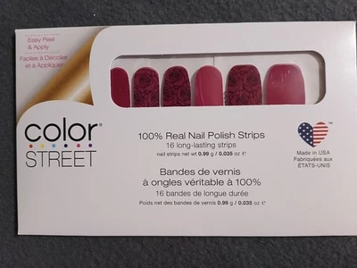 Tiras de esmalte de uñas Color Street 16 tiras de larga duración Rose Goes Foto 1 de 3