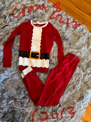 Chicos Crazy 8 Gymboree Navidad Papá Noel Pijama Talla 12 Manga Larga Foto 1 de 2