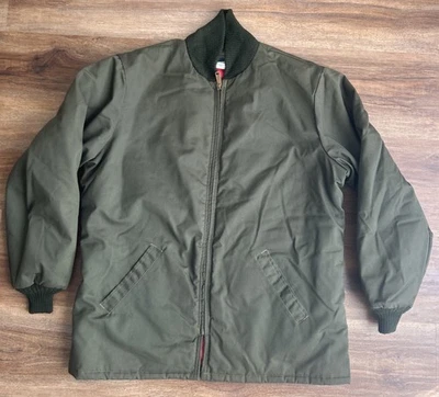 Chaqueta de Trabajo Oshkosh B Gosh De Colección Para Hombre 46 Larga Mecánica Verde Oliva Hecha en Unión Foto 1 de 4