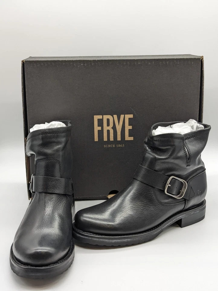 Frye Women's Veronica Bootie Ankle Boot Black Smooth Leather 7