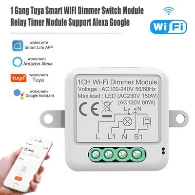 NEW Tuya Smart WIFI Dimmer Switch Module Relay Timer Module Support Alexa - Image 1 of 4
