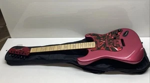 Guitarra eléctrica Barbie Hardluck Kings Bombshell rosa intenso *Se ve muy bien* - Imagen 1 de 6