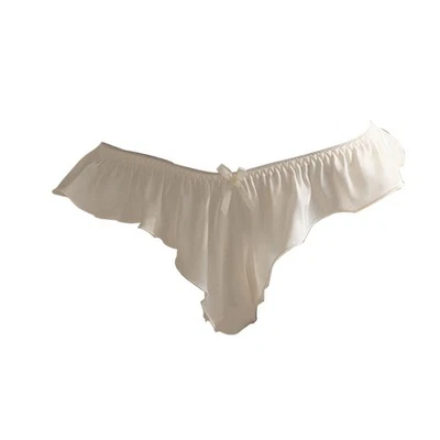 Ropa Interior Sexy Ropa Interior con Volantes Longitud Regular Tela Satinada Toda Temporada Foto 1 de 4