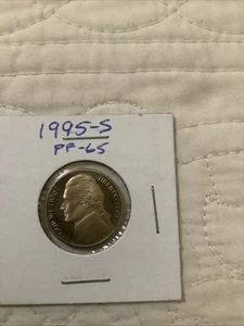1995 S Jefferson Proof Nickel from Original US Mint Proof Set Deep Cameo Coin - Picture 1 of 5