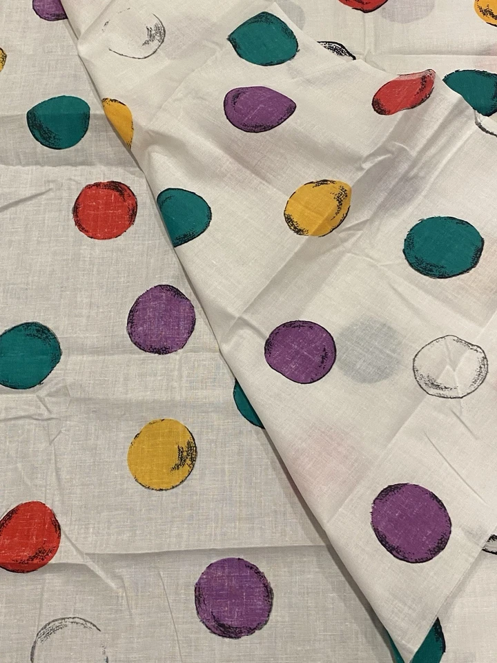 Polka Dot Fabric 33” x 58” W Novelty Cotton Sewing Quilt Multicolor - Image 1 of 4
