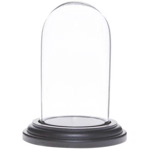 Plymor 1.85" x 3.5" Mini Glass Display Dome Cloche (Black MDF Wood Base) - Picture 1 of 3