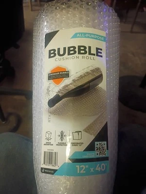 Bubble Cushioning Wrap Rolls 12x40  All Purpose Stronger Bubble More Protection - Image 1 of 4