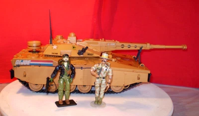 Gi Joe Desert Mauler MBT 1985 tanque 100 % completo + cuerda de remolque y metal pesado + micrófono * Foto 1 de 4
