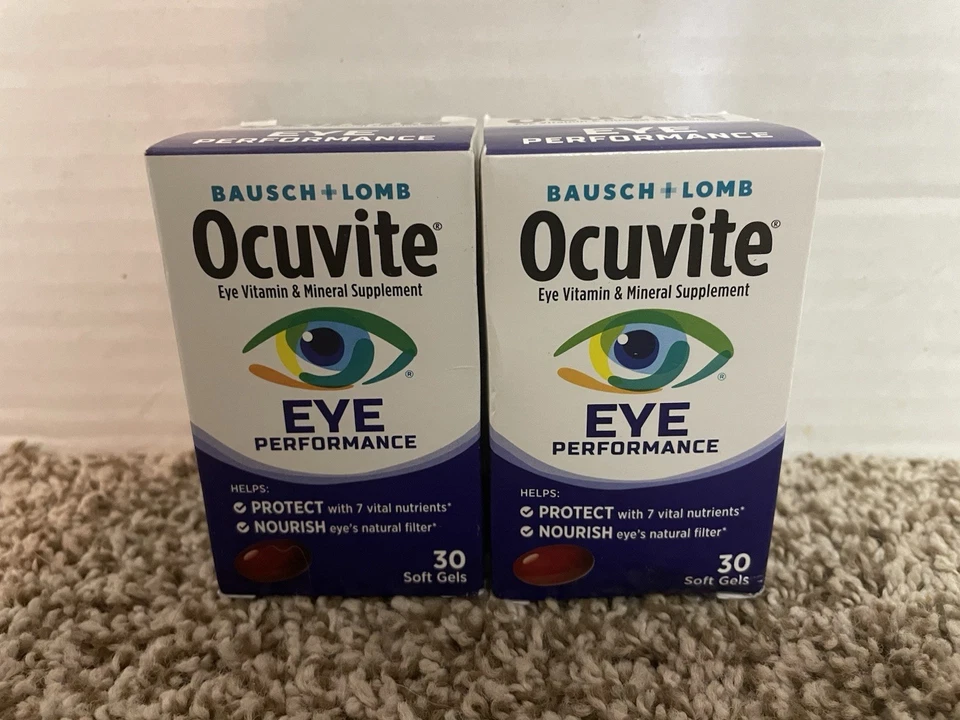 2x Bausch + Lomb Ocuvite Eye Vitamin & Mineral Supplement 30 Soft Gel  FREE SHIP - Image 1 of 1