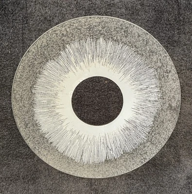 20 世纪 50 年代 MCM GERALD THURSTON Lightolier 原子玻璃碟替换灯罩 — 第 1/4 张图片