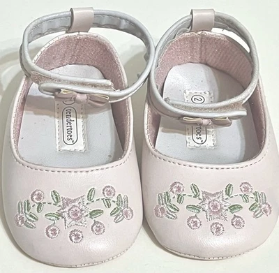 Zapatos Tendertoes Rosa Bordado Talla 2 Foto 1 de 4