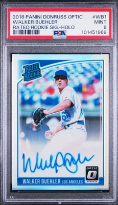Walker Buehler PSA 9 Auto 2018 Optic Rookie Refractor Red Sox LA Dodgers POP 6  Foto 1 de 2