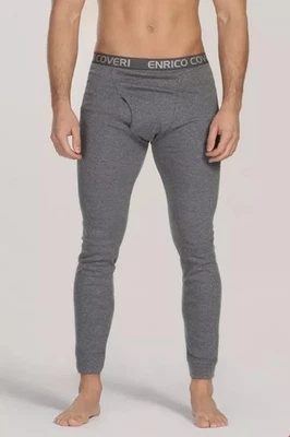 Enrico Coveri 2 Mutande Uomo Gamba Lunga con Apertura in Cotone Interlock Em1200 - Immagine 1 di 3