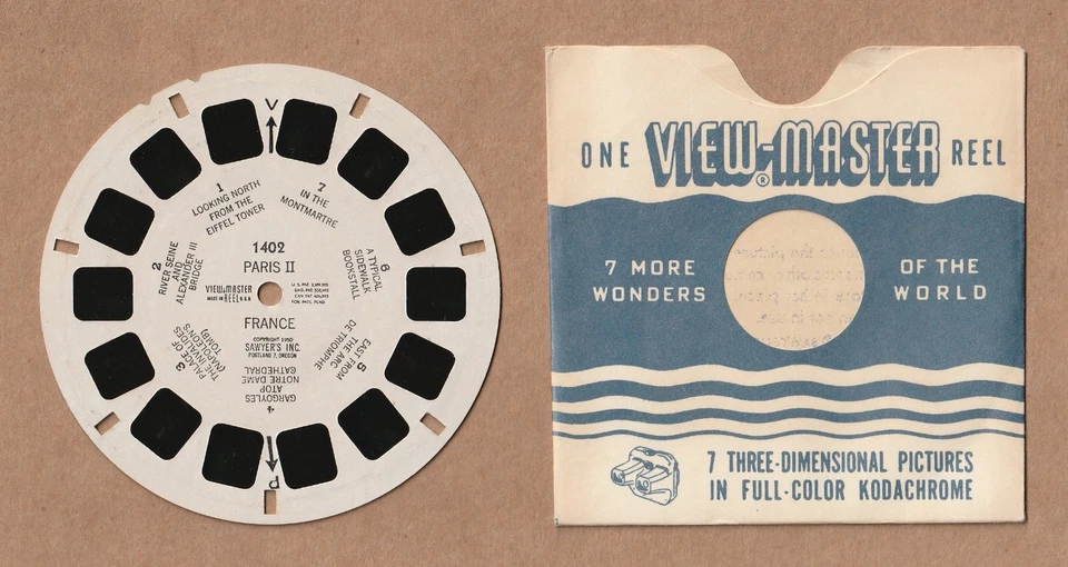 Vintage View-Master reel #1402 Paris, France 1950 - Image 1 of 1