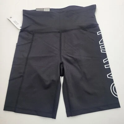Calvin Klein высокая талия велосипед шорты активный карман черный женщин размер XSmall новый - Изображение 1 из 4