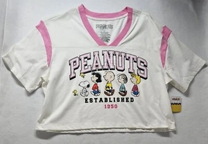 Peanuts Juniors' Skimmer Graphic Short Sleeve Tee, Winter White, Size XXL/New - Picture 1 of 9