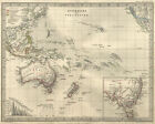 Australien Original Stahlstich Landkarte Perthes 1856