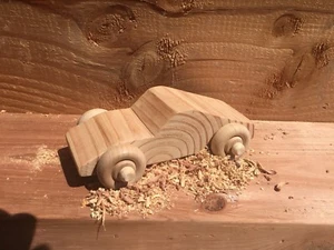 Handmade Wood Toy Car. Toy Sports Car Push-Pull Car. Model Car - Picture 1 of 6