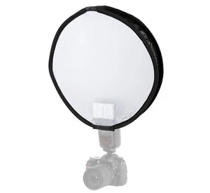 Faltbare leichte Blitz Softbox Diffusor für Systemblitze 40cm Ø rund - Bild 1 von 2