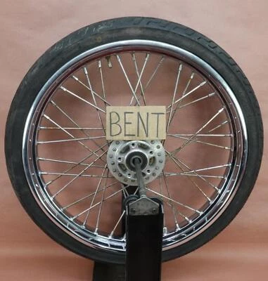 95-06 Harley Sportster 1200 XL1200 Front DUNLOP Tire Rim Wheel 80/90-21 (BENT) - Image 1 of 4