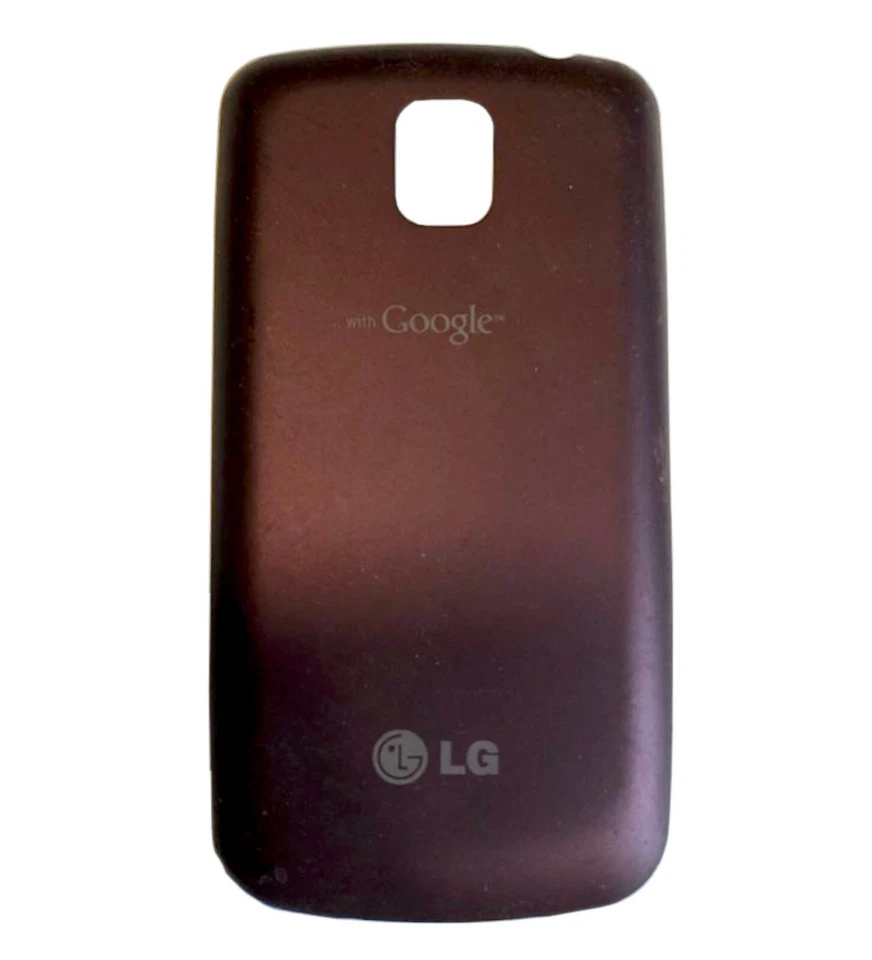 GENUINA LG Optimus One P500 CUBIERTA BATERÍA Puerta Borgoña Teléfono Celular Panel Trasero Foto 1 de 1