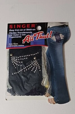 Solar Flares/ Singer Iron-On Accents /All That/Star Studded Iron-On To Jeans  - Image 1 of 4