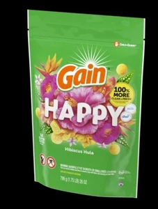 Super-sized Gain Flings Laundry Detergent Pacs, Happy- 18 Count - Picture 1 of 8